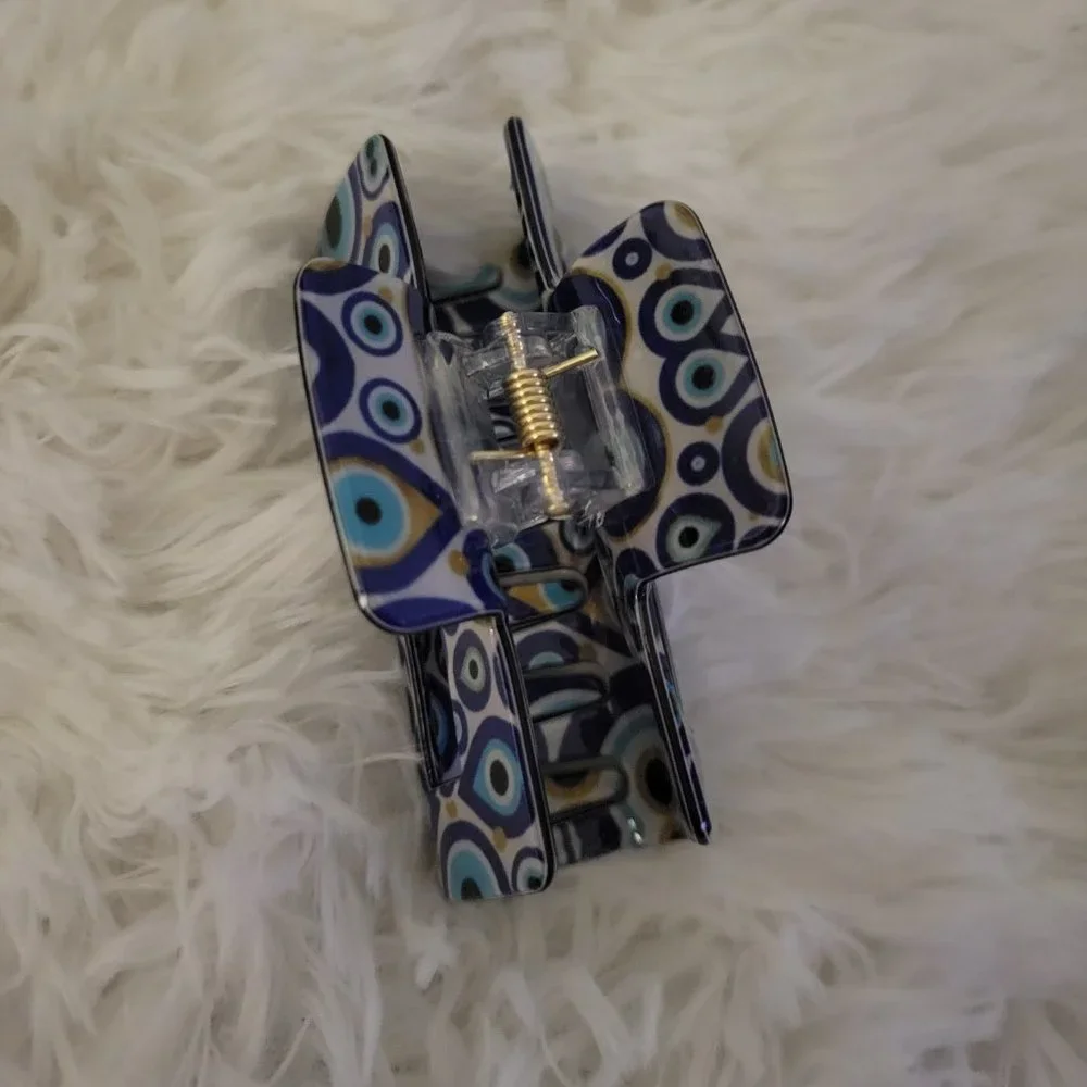 Evil Eye Design Claw Hair Clip